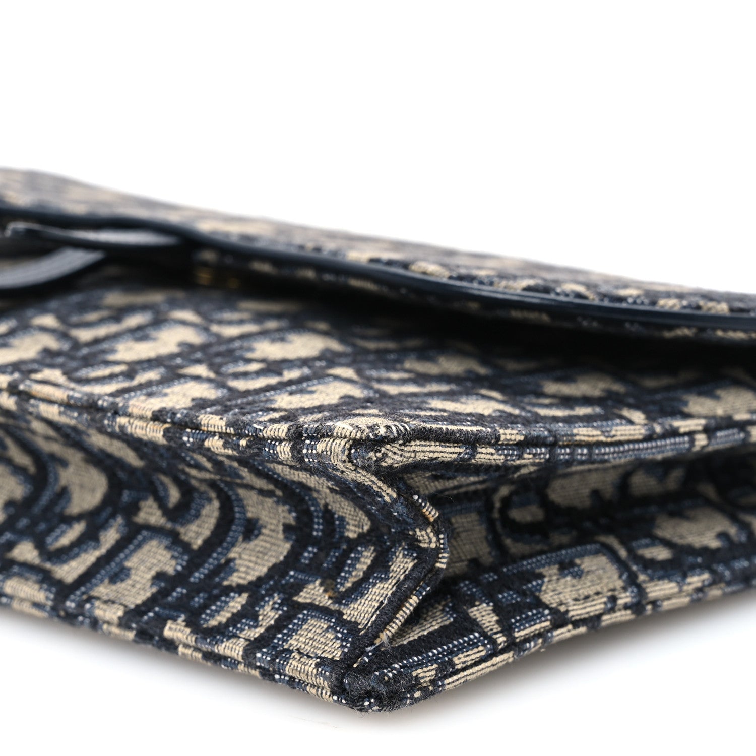 Christian Dior Oblique Saddle Chain Pouch Blue 9 of 9