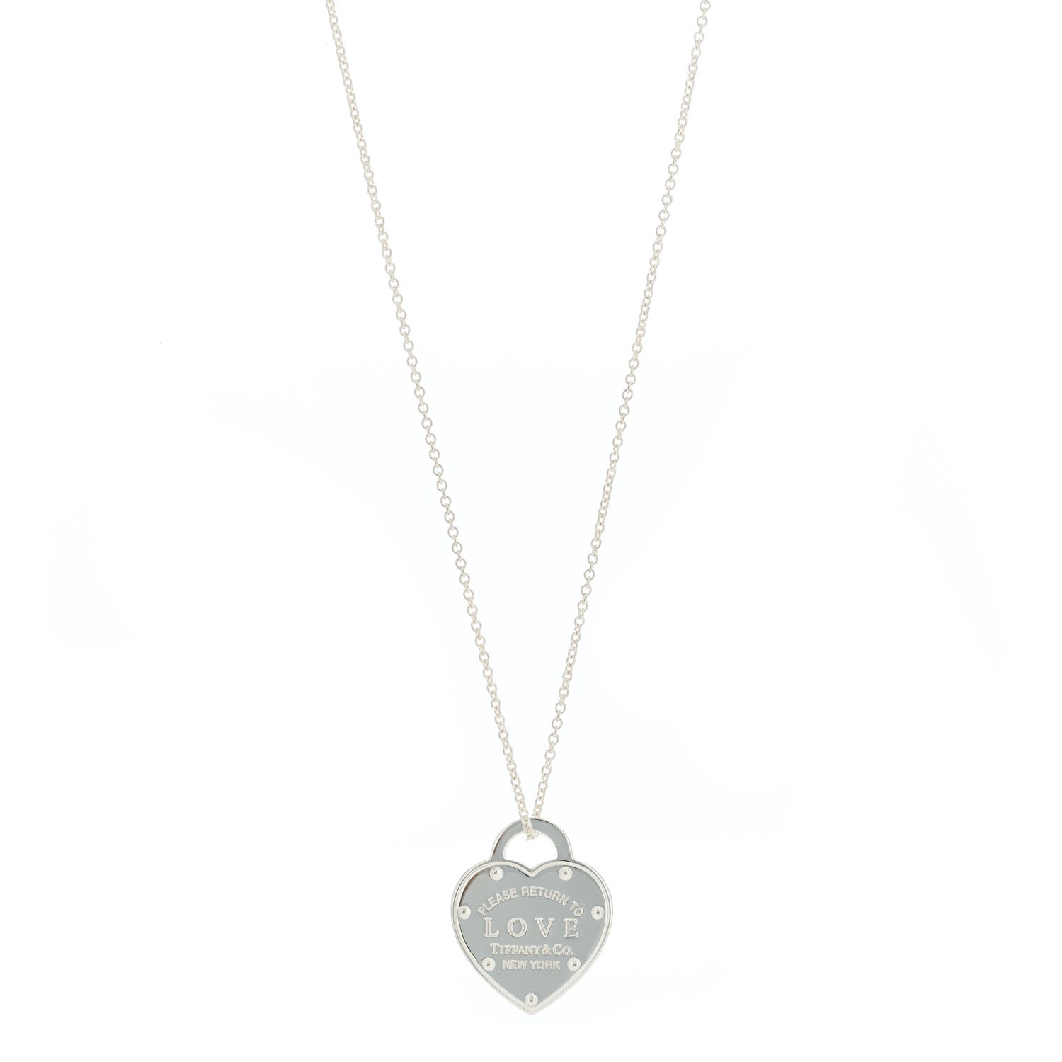Tiffany Sterling Silver Return To Tiffany Love Pendant Necklace 1 of 5