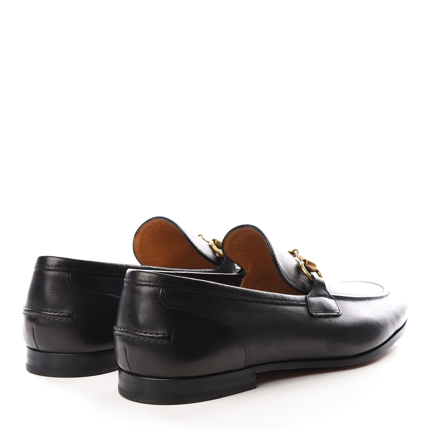 Gucci Calfskin Horsebit Mens Jordaan Loafers 9 Black 4 of 9