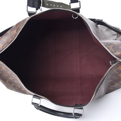 Louis Vuitton Monogram Macassar Keepall Bandouliere 55 5 of 9