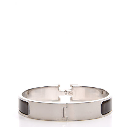 Hermes Enamel Narrow Clic Clac H Bracelet GM Chocolate 3 of 6