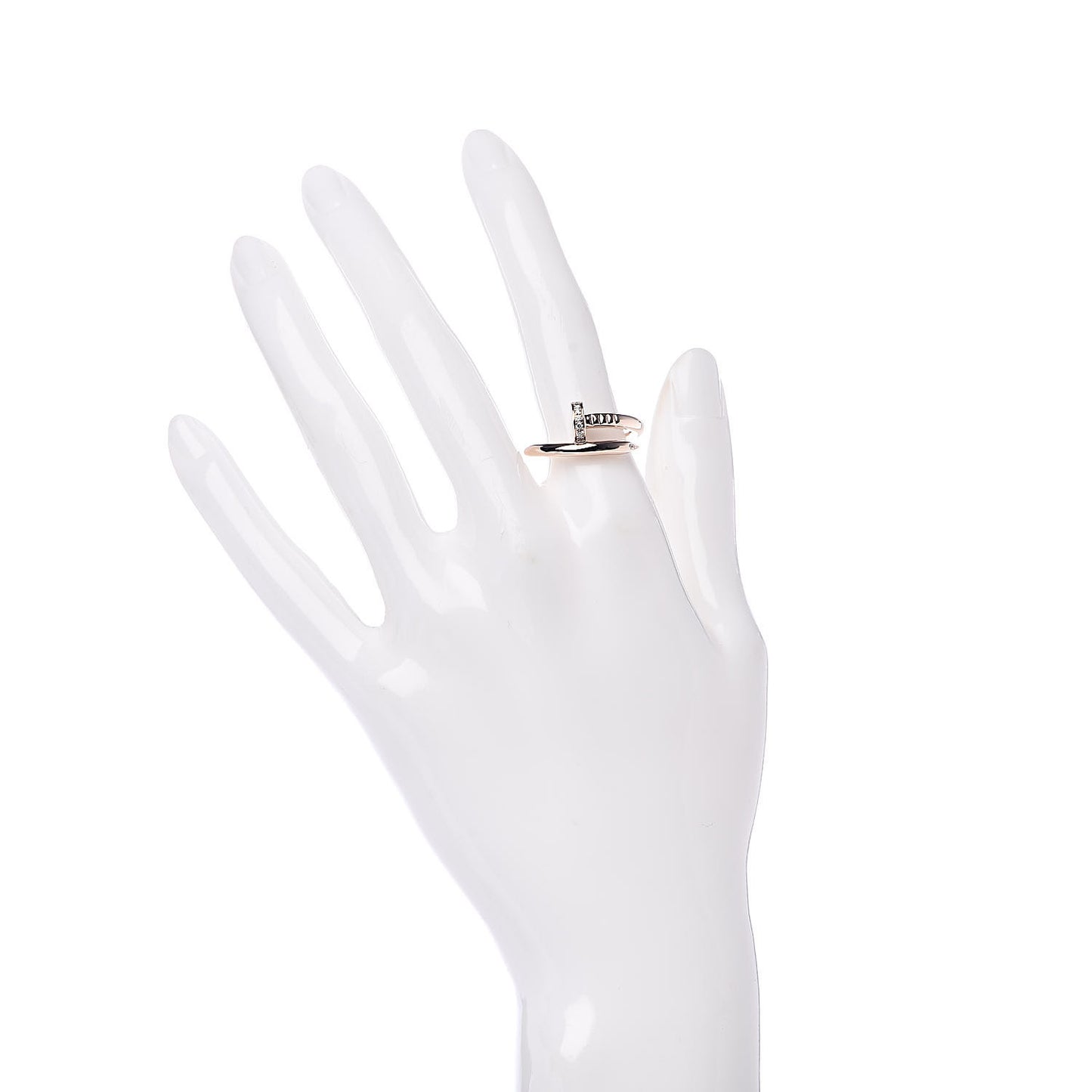 18K Pink Gold Diamond Juste Un Clou Ring 54 6.75