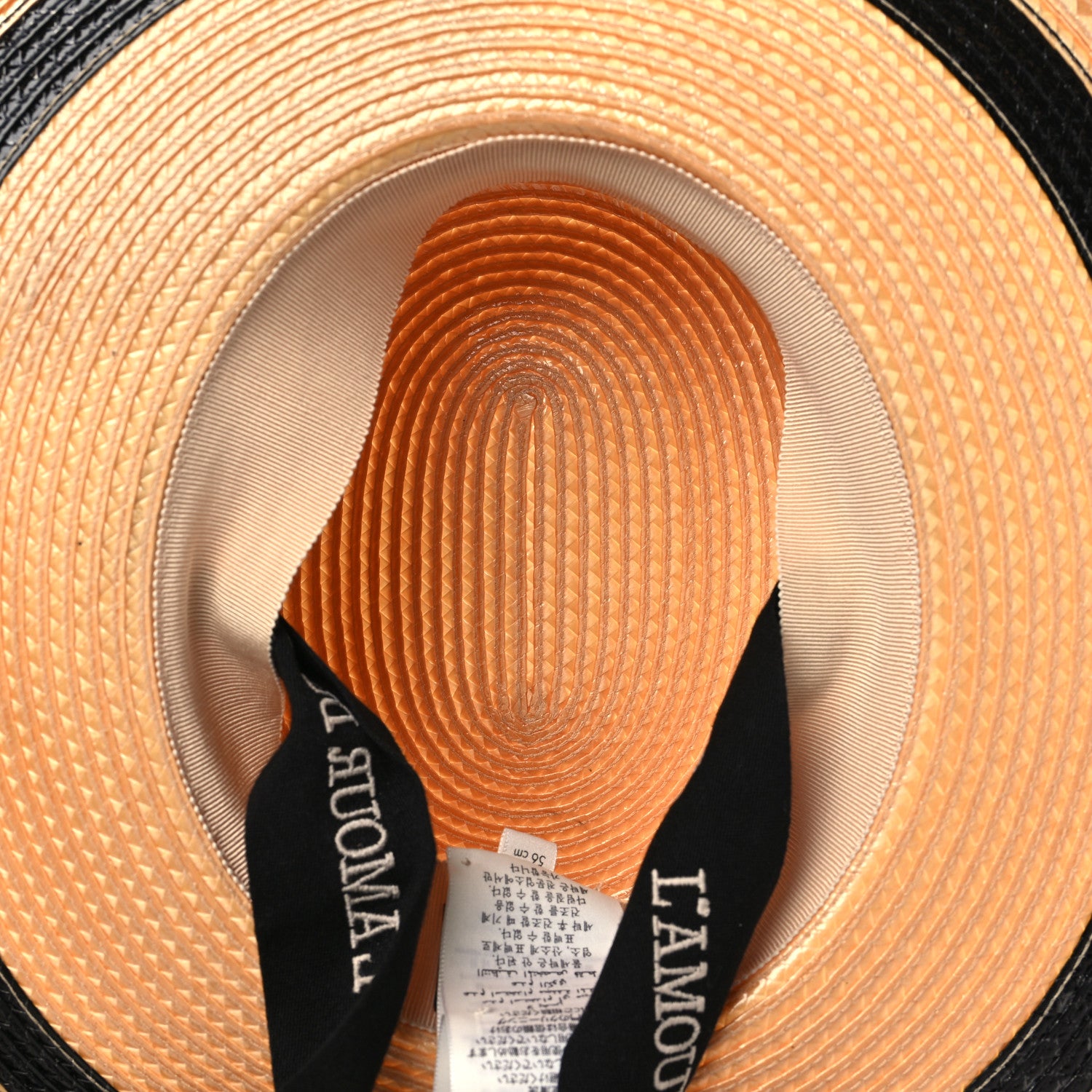 Gucci Raffia L'Amour Du Soir Sun Hat 56 Ivory Black 5 of 6