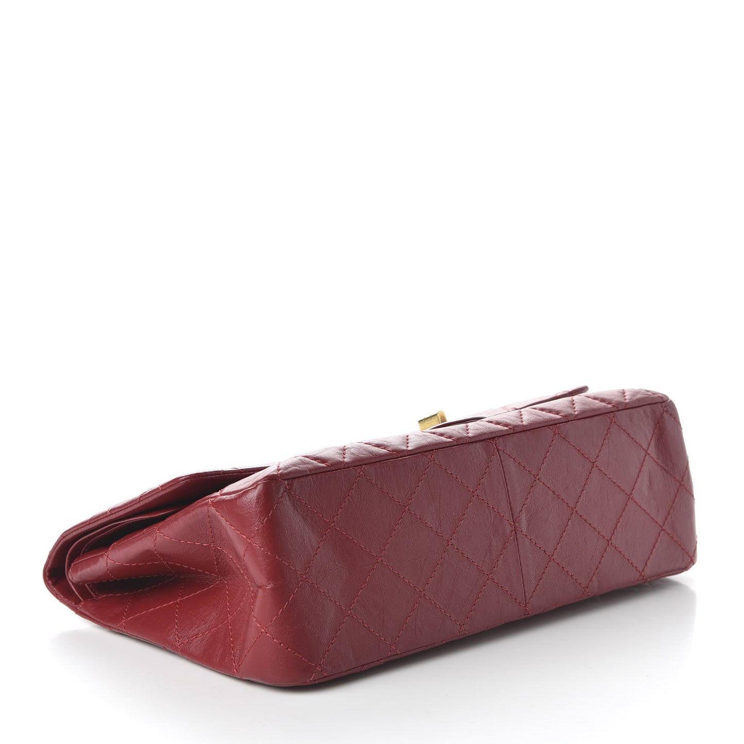 Aged Calfskin Quilted 2.55 Reissue 227 Flap Red
