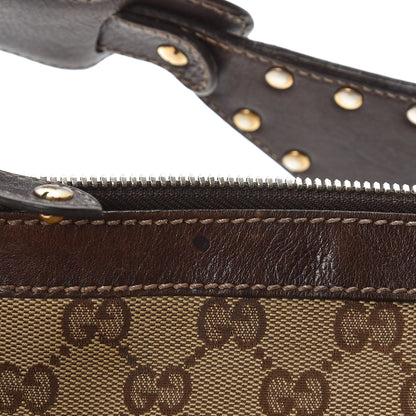 Gucci Monogram Pelham Studded Shoulder Bag Brown 8 of 12