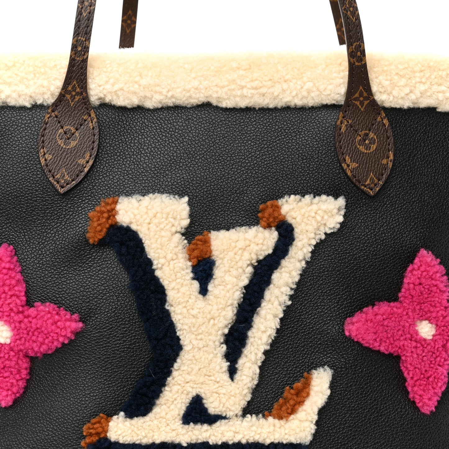 Calfskin Monogram Teddy Neverfull MM Black