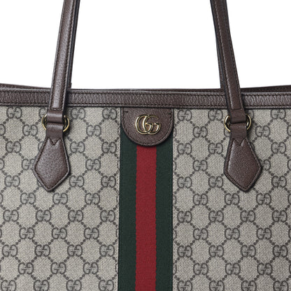 Gucci GG Supreme Monogram Medium Ophidia Shopping Tote Brown 9 of 9