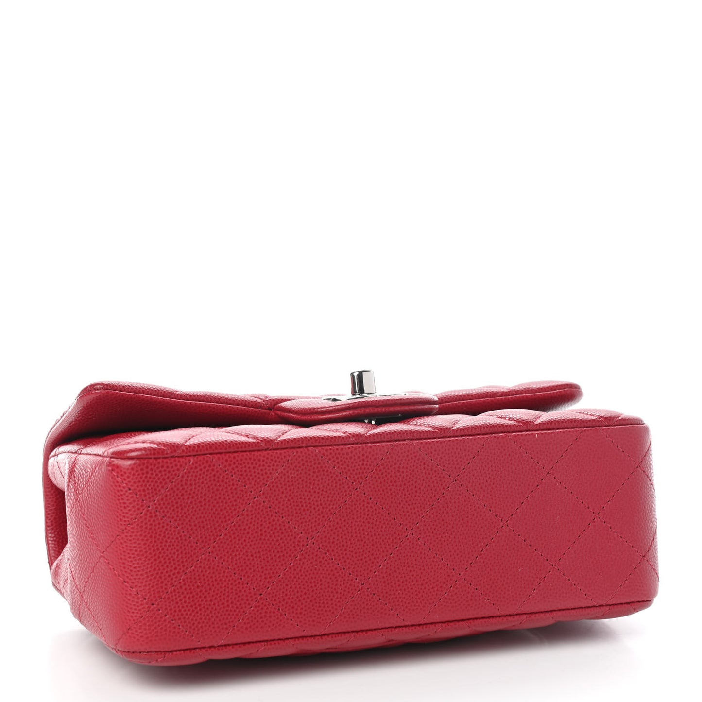 Caviar Quilted Mini Rectangular Flap Dark Pink