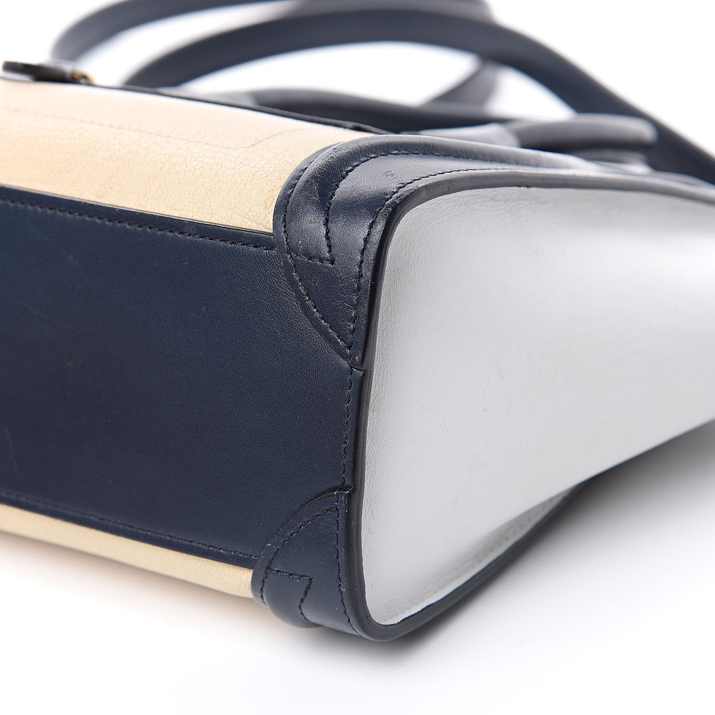 Drummed Calfskin Nano Tri-Color Luggage Firefly