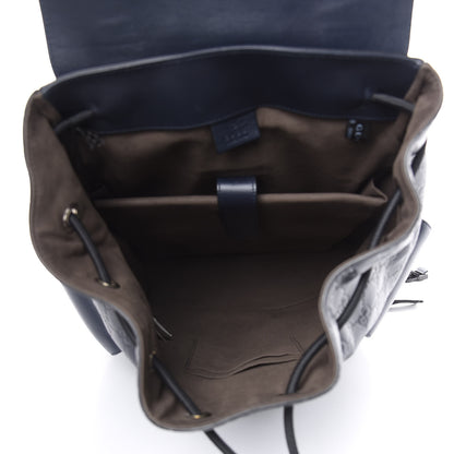 Gucci Guccissima Signature Double Buckle Backpack Blue 5 of 11
