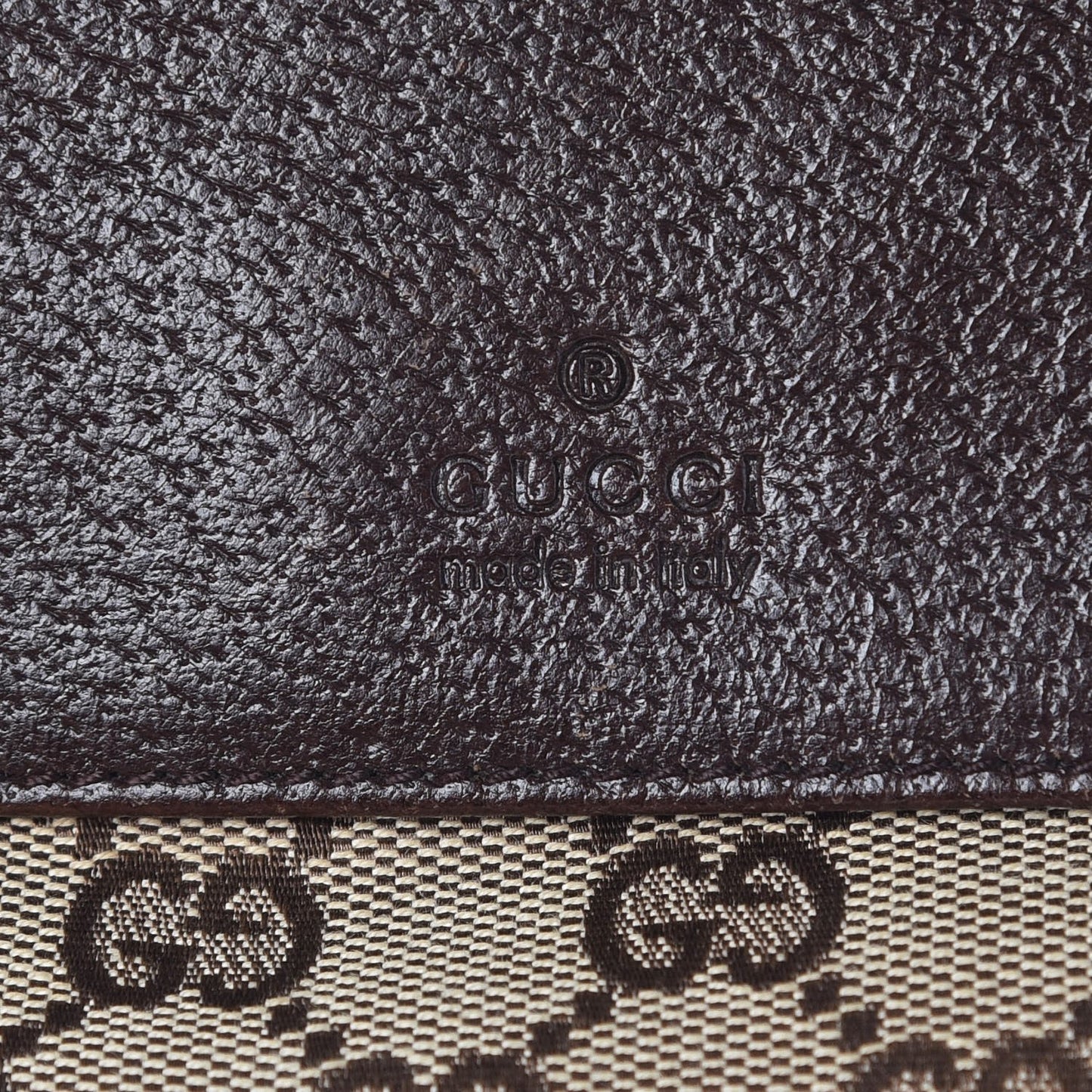 GG Monogram Double Pocket Belt Bag Dark Brown