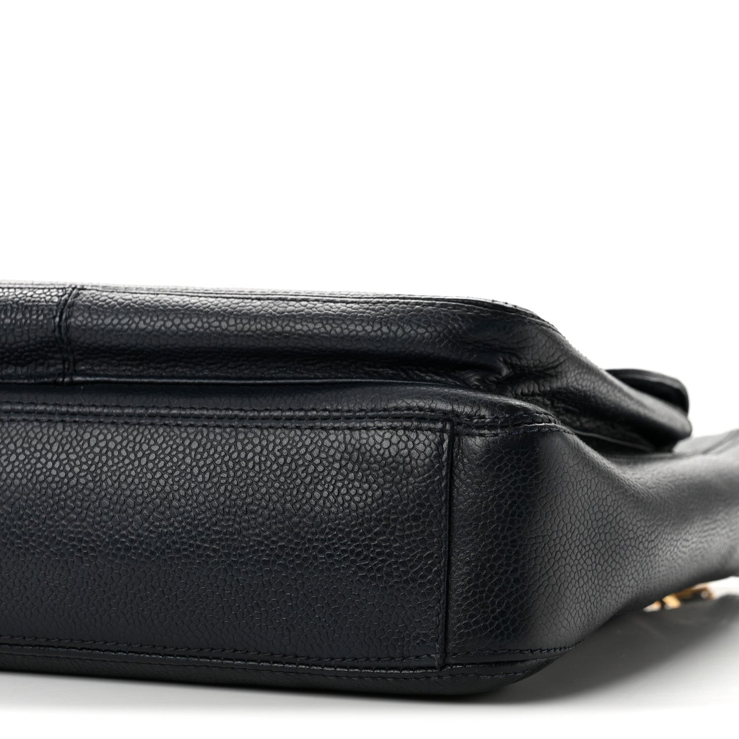 Chanel Caviar Flap CC Shoulder Bag Navy 10 of 13