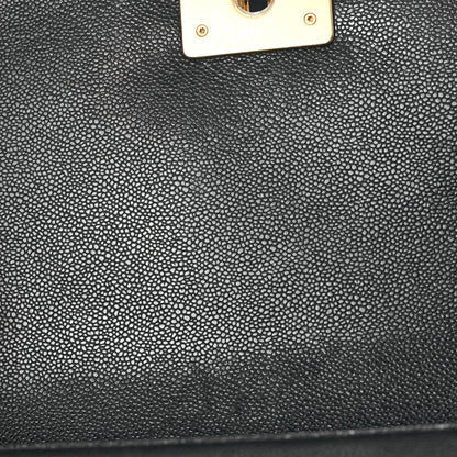 Chanel Caviar Chevron Quilted Medium Boy Flap Black 7 of 15