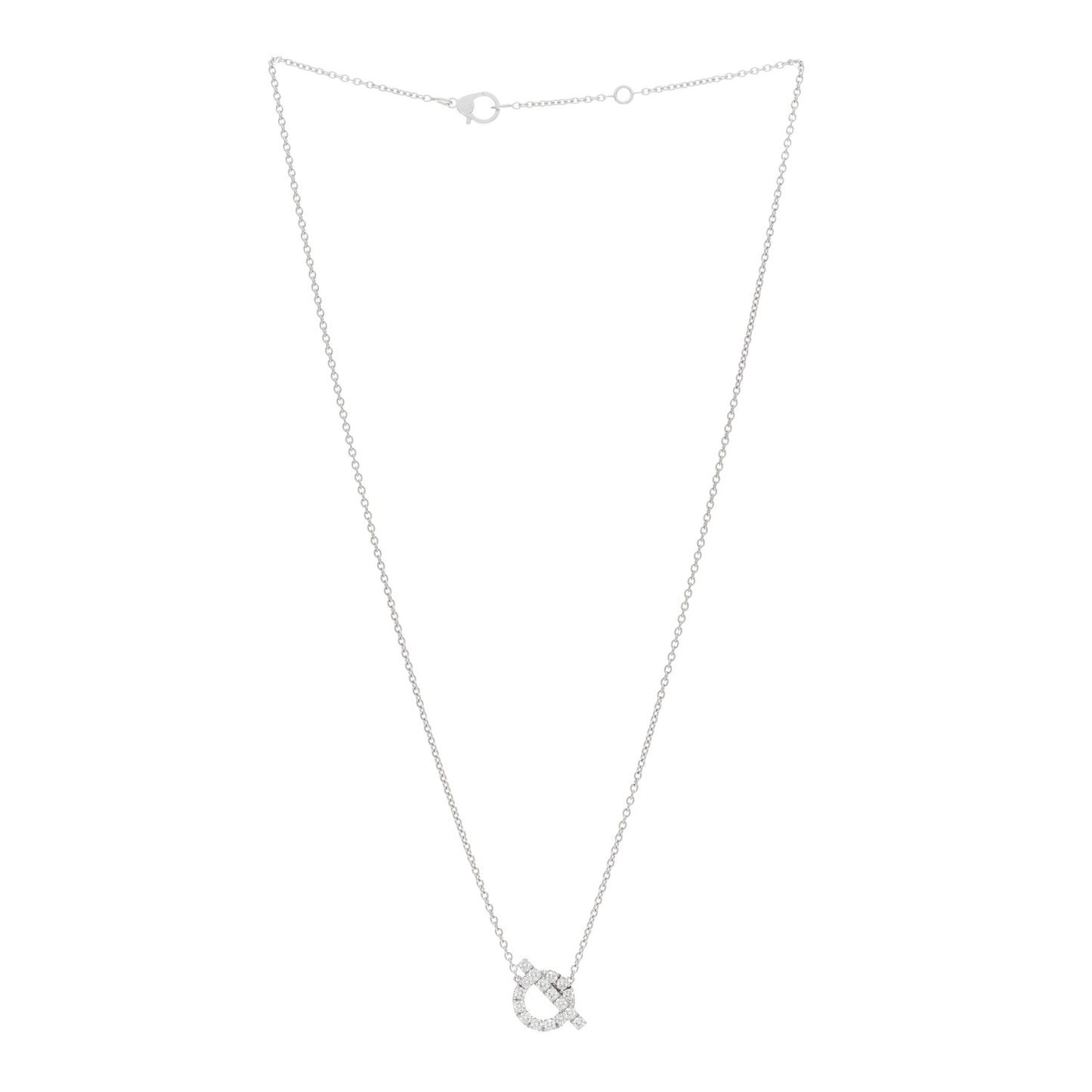 18K White Gold Diamond Finesse Pendant Necklace