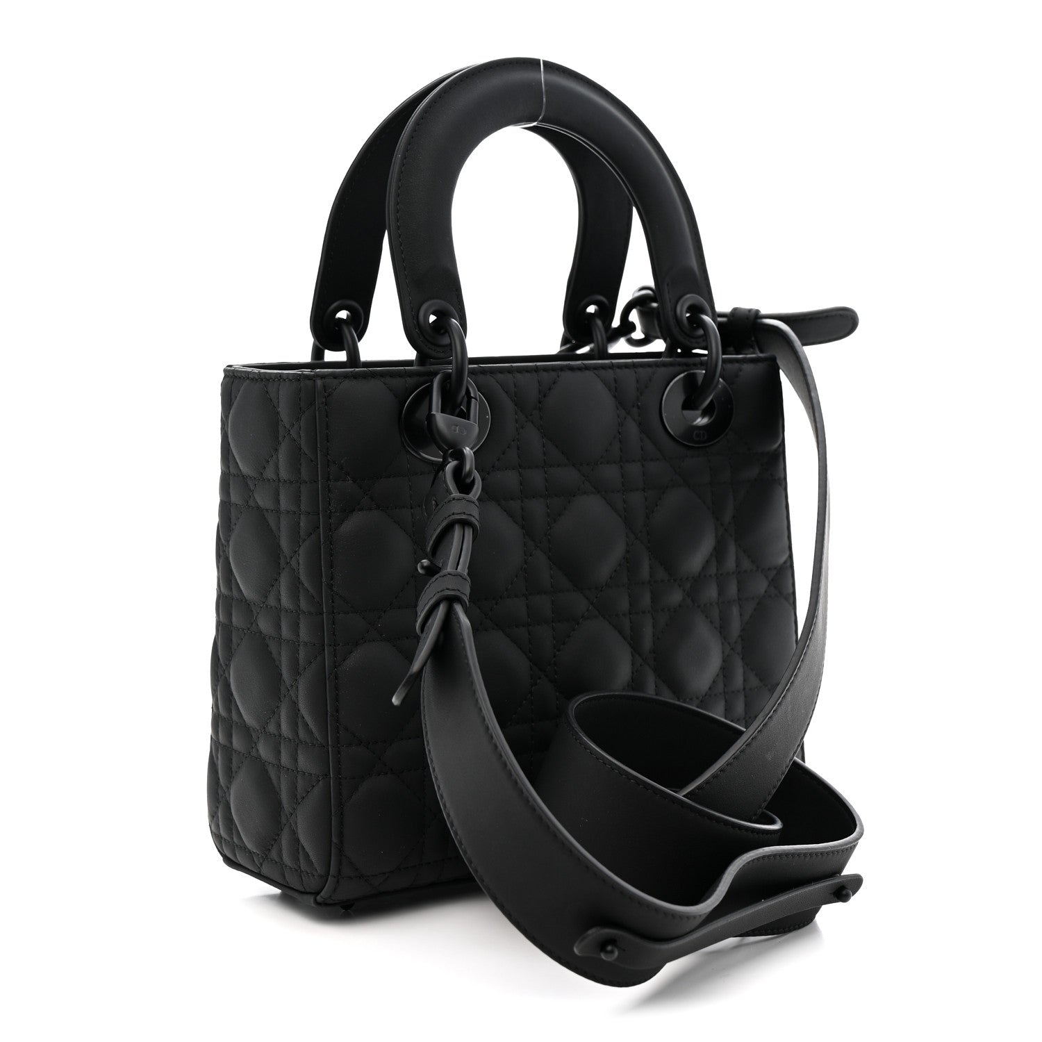 Christian Dior Ultra Matte Calfskin Cannage Small My ABCDior Lady Dior Black 3 of 11