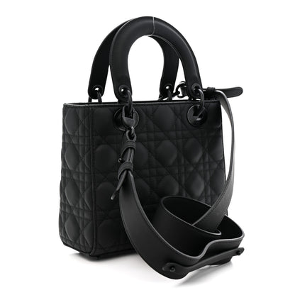 Christian Dior Ultra Matte Calfskin Cannage Small My ABCDior Lady Dior Black 3 of 11