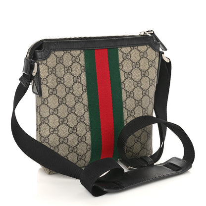Gucci GG Supreme Monogram Web Messenger Bag Black 2 of 10