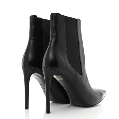 Balenciaga Shiny Sheepskin Pointed Toe Booties 40 Black 4 of 10