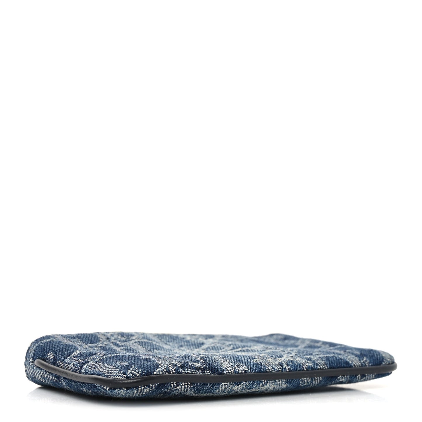 Denim Jacquard Oblique DiorTravel Myrte Zipped Key Case Blue