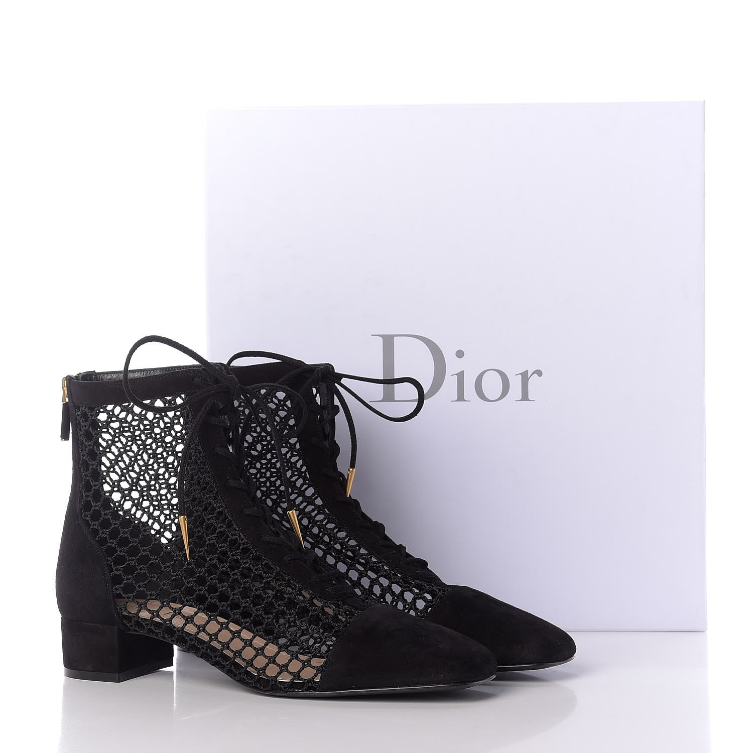 Christian Dior Suede Resille Naughtily-D 30mm Ankle Boots 39 Black 11 of 11