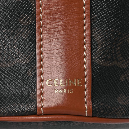 Celine Triomphe Canvas Calfskin Small Drawstring Bucket Bag Tan 6 of 11