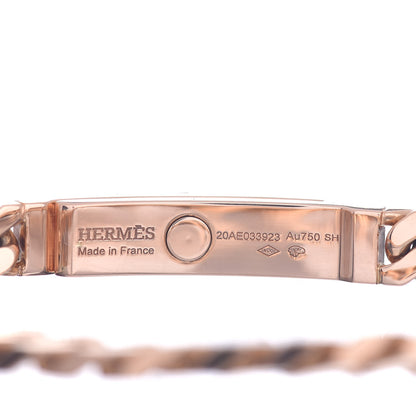 Hermes 18K Rose Gold Diamond PM Kelly Chaine Bracelet SH 4 of 4