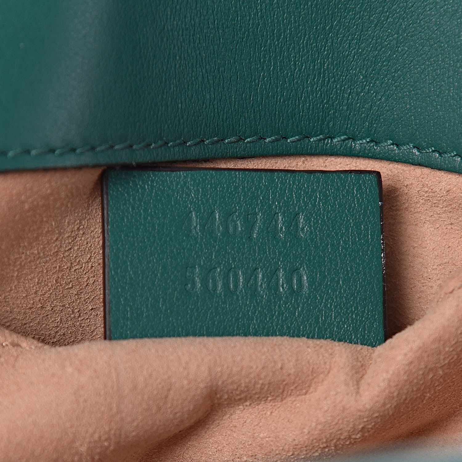Gucci Calfskin Matelasse Mini GG Marmont Shoulder Bag Emerald Green 10 of 10