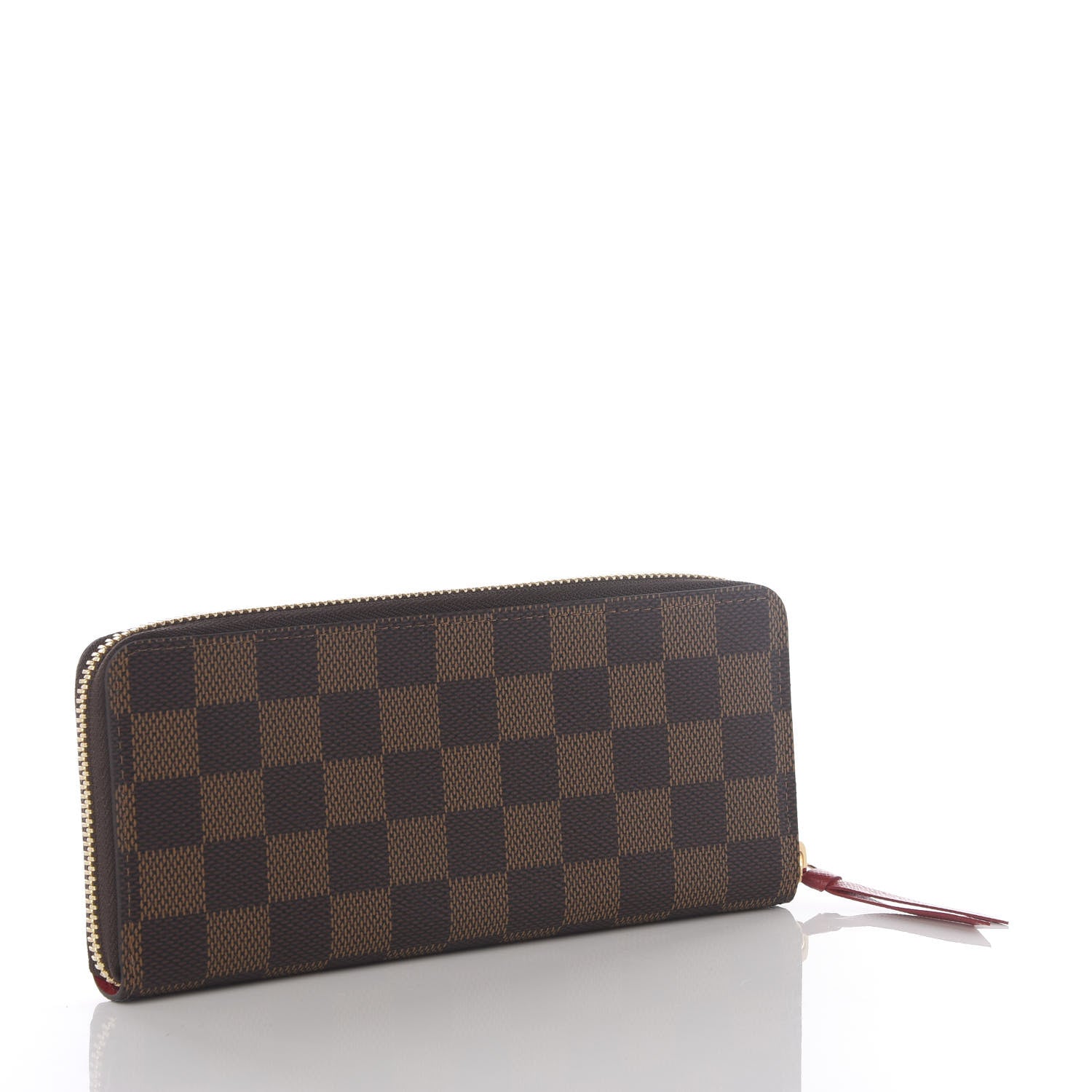 Louis Vuitton Damier Ebene Clemence Wallet Cherry 2 of 8