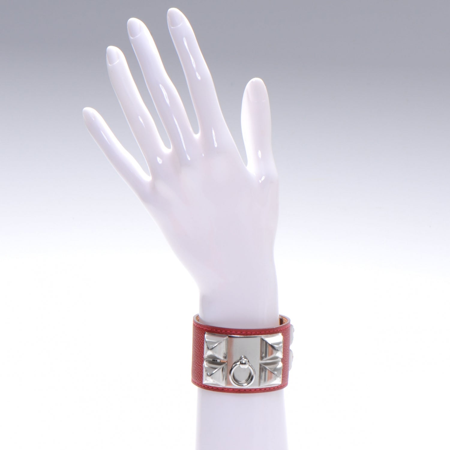 Hermes Epsom Collier de Chien CDC Bracelet S Rouge Casaque 2 of 7