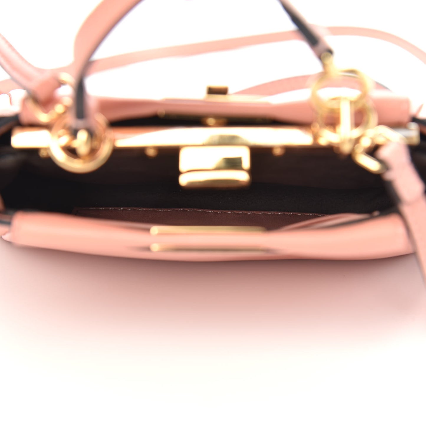 Shiny Nappa Micro Peekaboo Iconic Satchel Pink