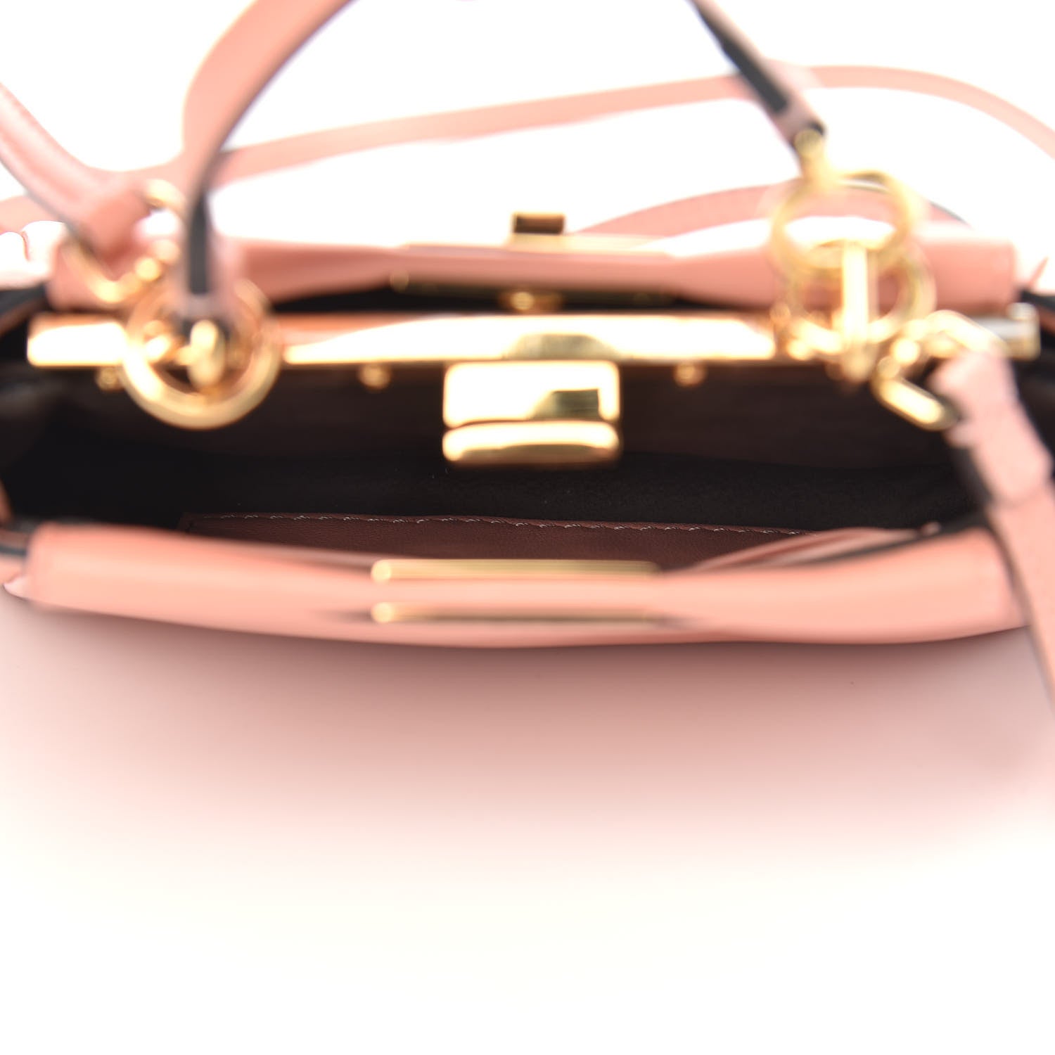 Fendi Shiny Nappa Micro Peekaboo Iconic Satchel Pink 6 of 8