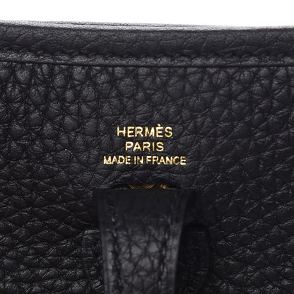 Hermes Taurillon Clemence Evelyne TPM Black 6 of 9