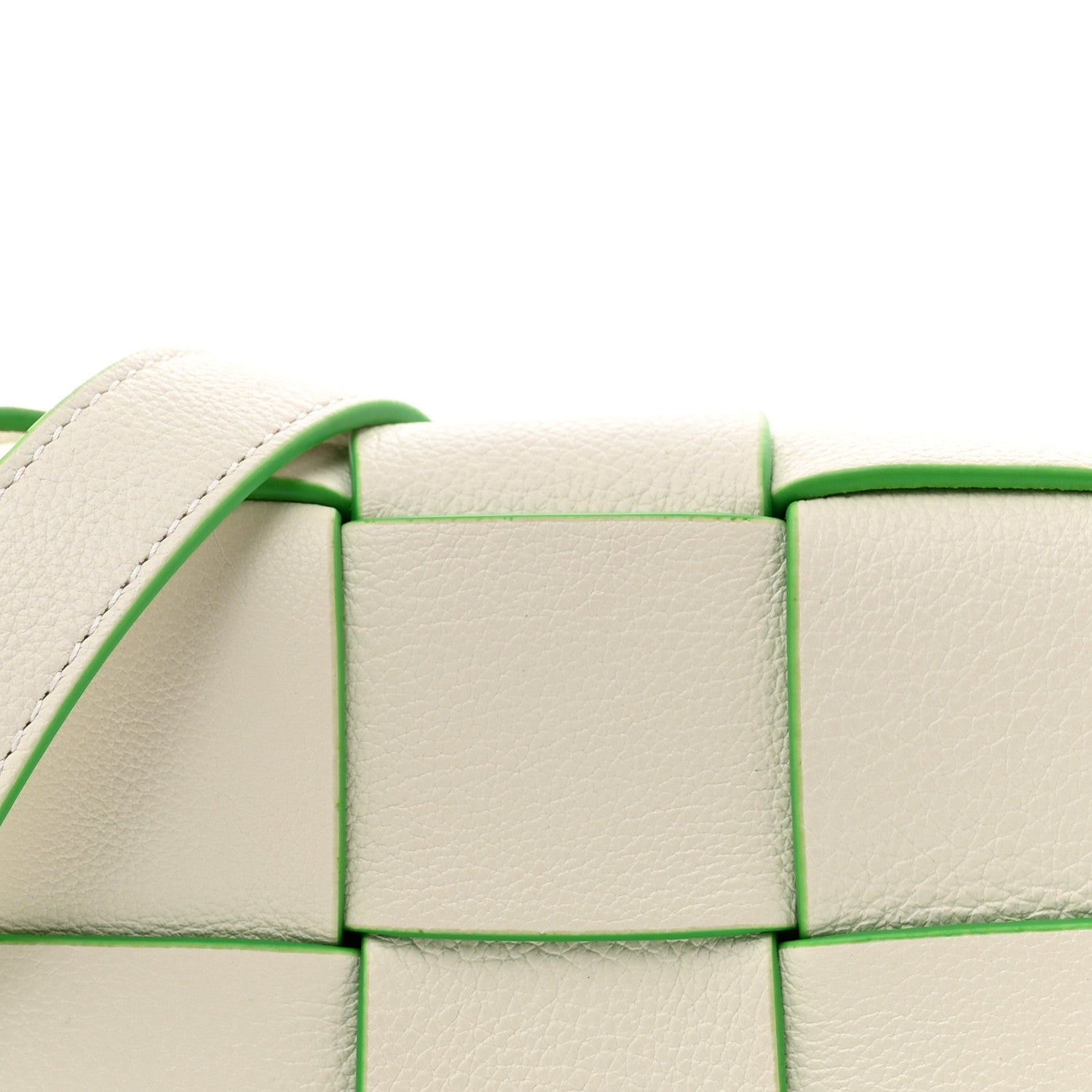 Bottega Veneta Buffalo Maxi Intrecciato Bicolor Extra Mini Cassette Crossbody Bag White Parakeet 7 of 10