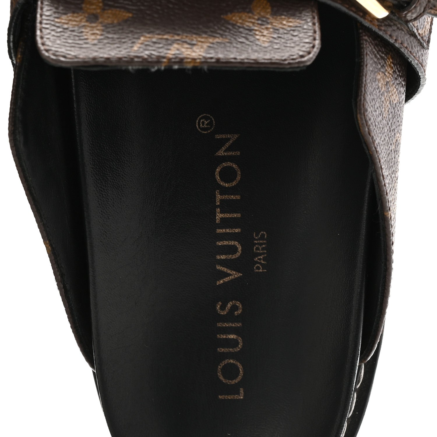 Louis Vuitton Patent Monogram Womens Cosy Flat Comfort Clog Mules 38.5 Brown 8 of 12