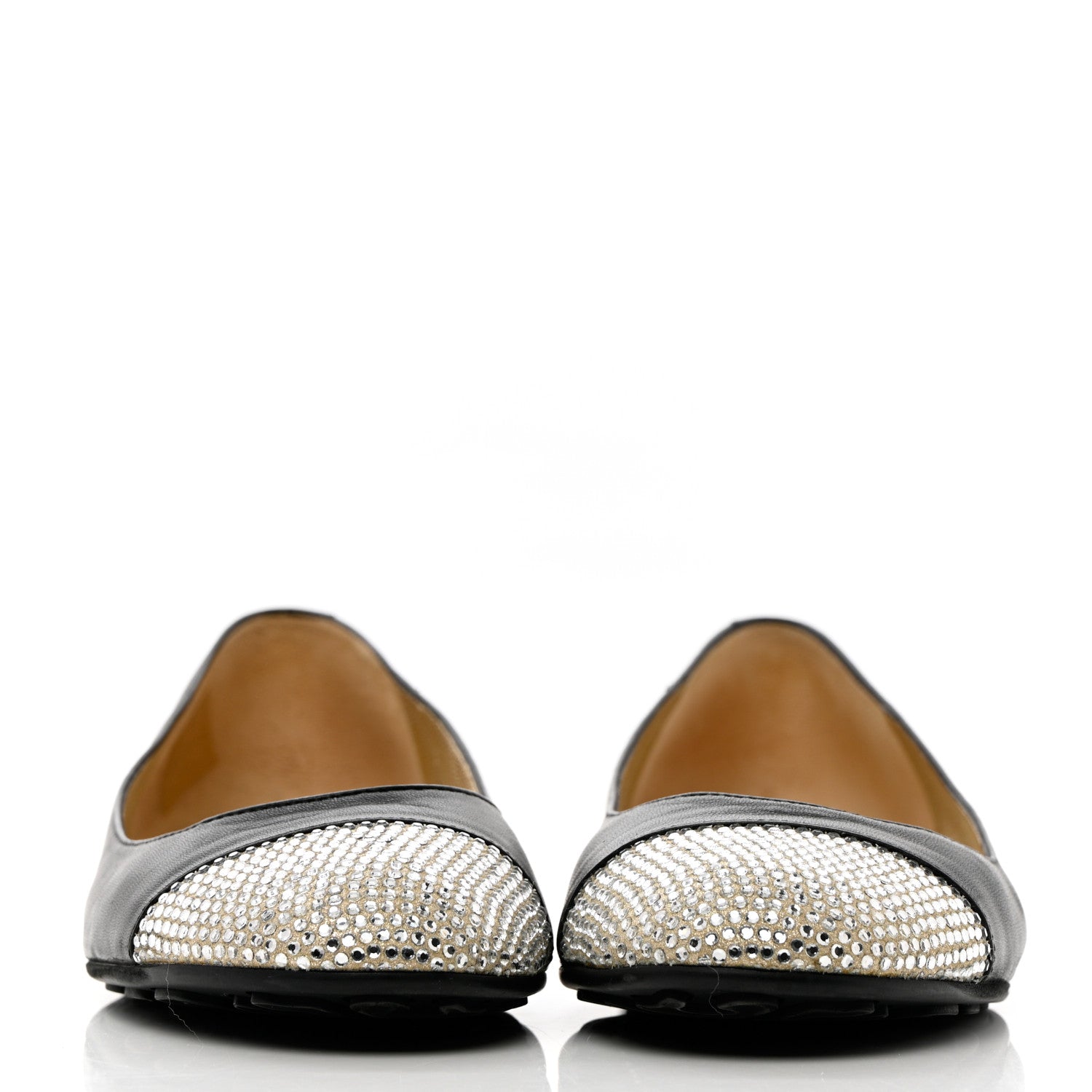 Jimmy Choo Suede Crystal Weber Flats 39 Black 2 of 16