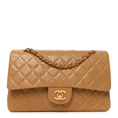 Chanel Lambskin Quilted Medium Double Flap Beige 1 of 10