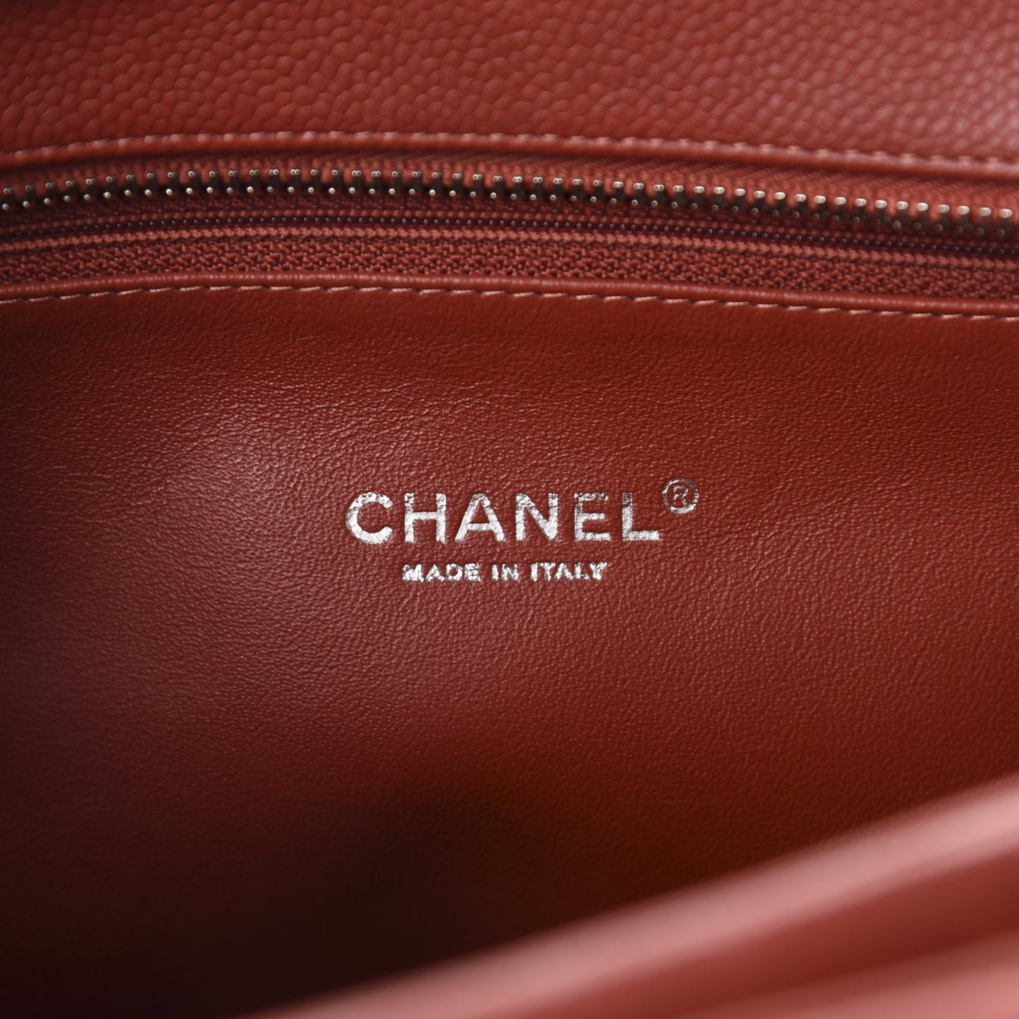 Caviar Quilted Tote Red