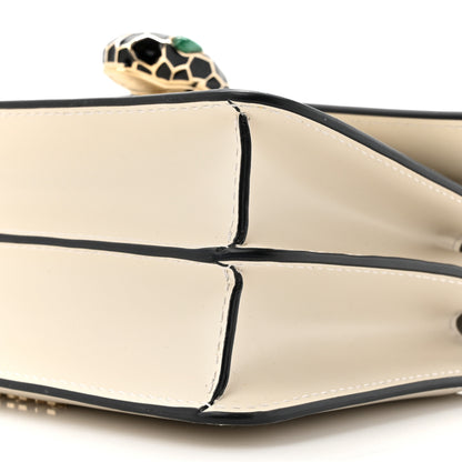 Bulgari Calfskin Serpenti Forever Small Crossbody Bag White Agate 10 of 11
