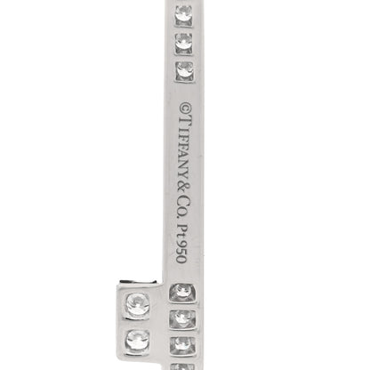 Tiffany Platinum Diamond Pink Sapphire Fleur De Lis Key Pendant 3 of 3