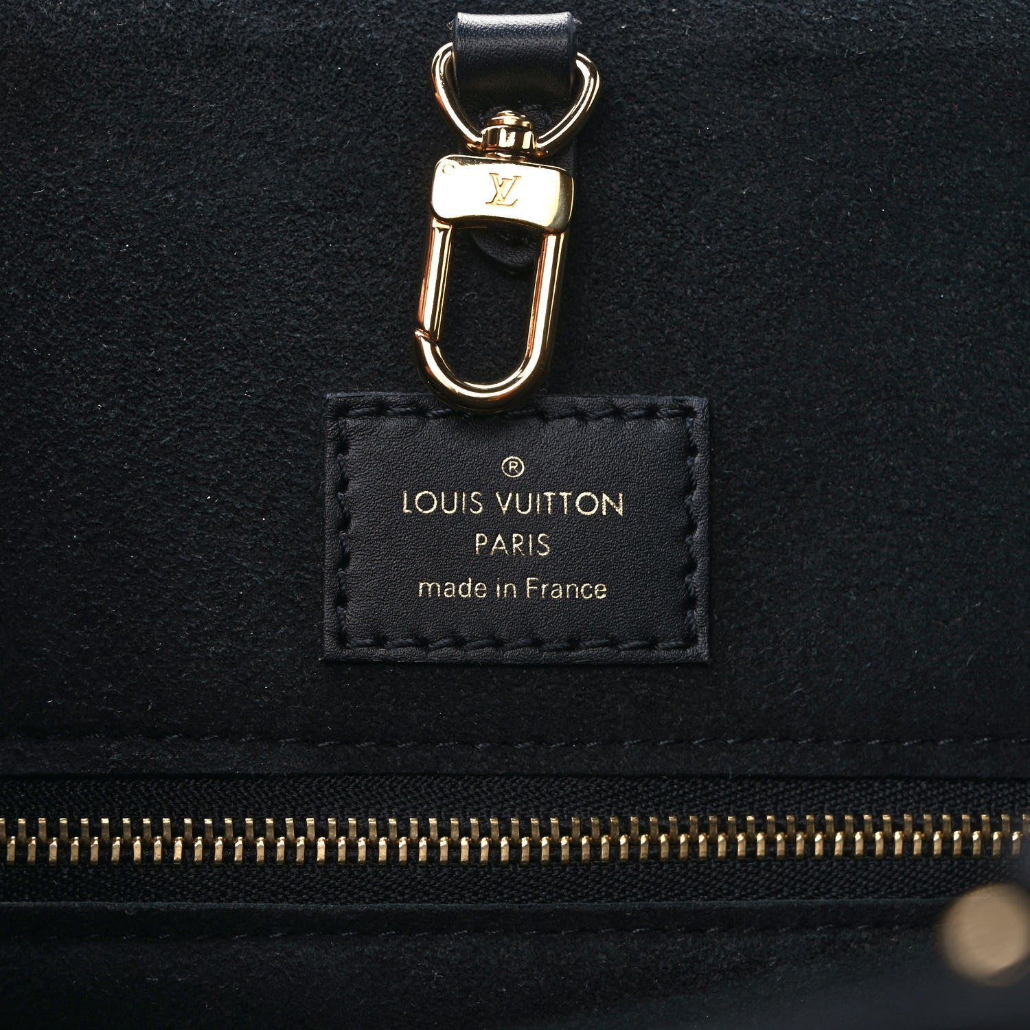 Louis Vuitton Calfskin Monogram Fold Tote MM Black Wine Cream 6 of 11
