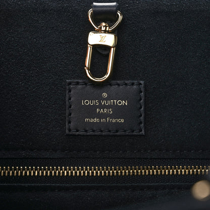 Louis Vuitton Calfskin Monogram Fold Tote MM Black Wine Cream 6 of 11