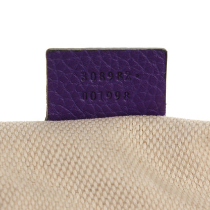 Gucci Pebbled Calfskin Medium Soho Chain Shoulder Bag Shine Purple 7 of 7