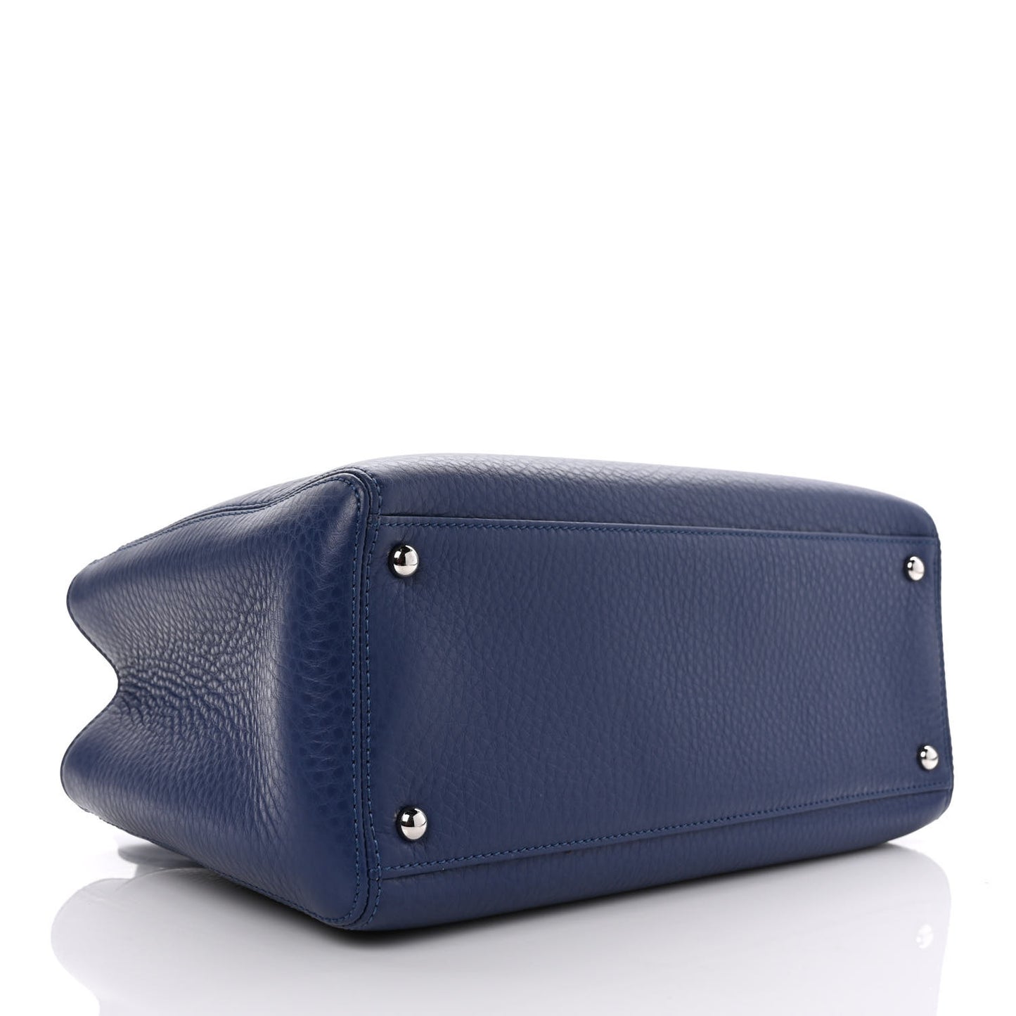 Calfskin Small Cerf Executive Shopper Tote Navy