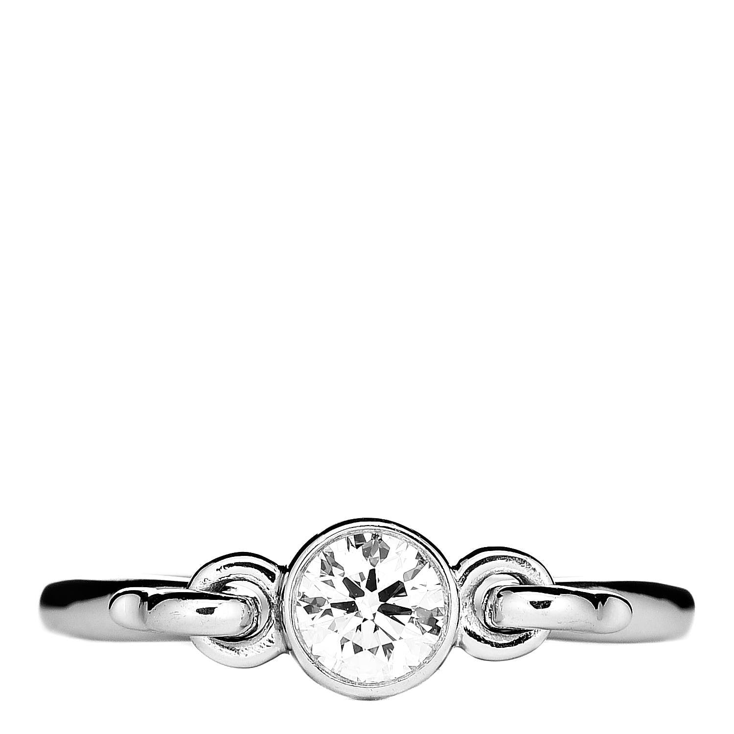 Tiffany Platinum Diamond Elsa Peretti Swan Ring 50 5.25 1 of 4