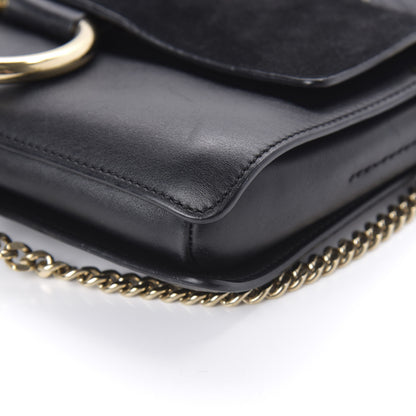 Chloe Suede Calfskin Small Faye Shoulder Bag Black 7 of 9