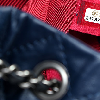 Chanel Aged Calfskin Quilted Small Gabrielle Backpack Blue Black 9 of 9