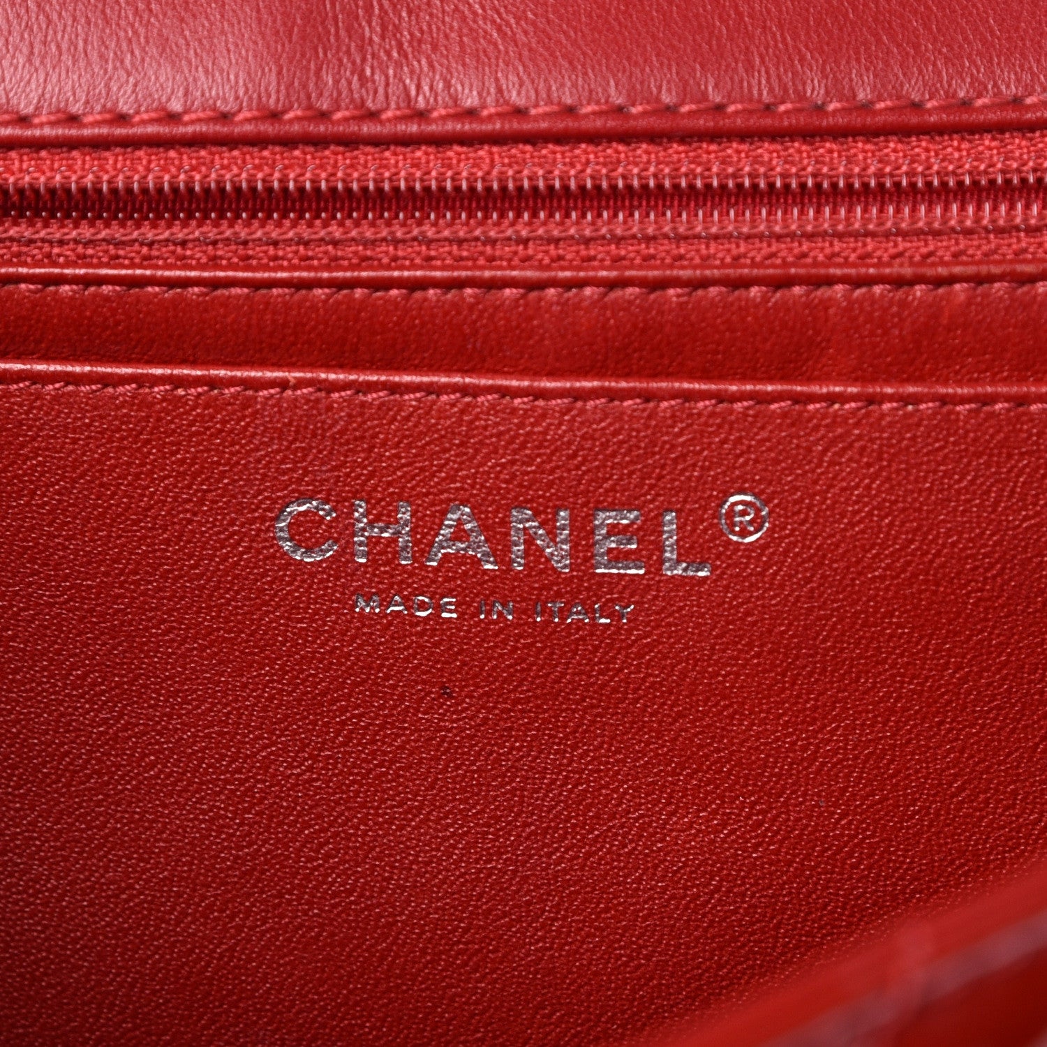 Chanel Patent Chevron Quilted Jumbo Single Flap Red 7 of 15