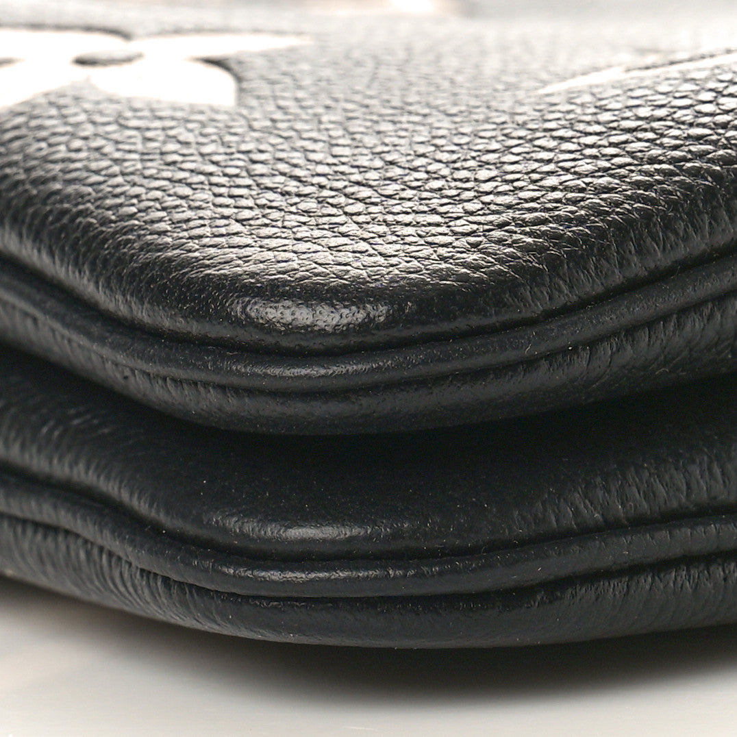 Empreinte Monogram Giant Double Zip Pochette Black Cream