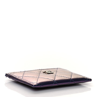 Chanel Iridescent Caviar Quilted Card Holder Dark Blue 4 of 9
