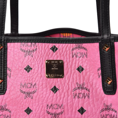 MCM Visetos Medium Reversible Liz Shopper Tote Pink 11 of 20